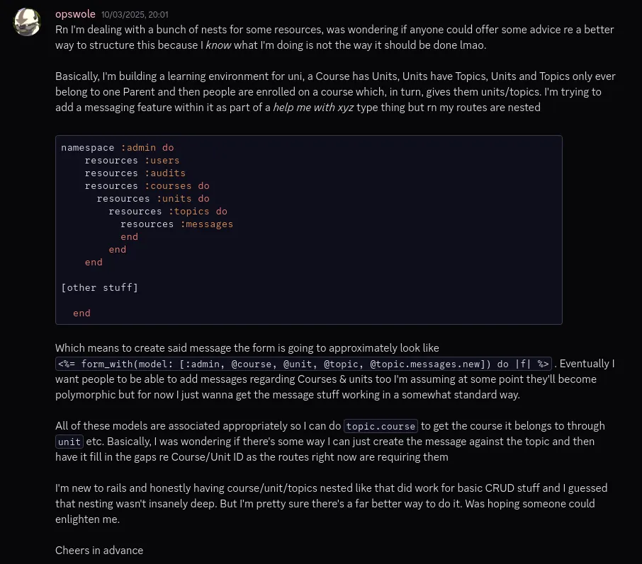 nested routes
